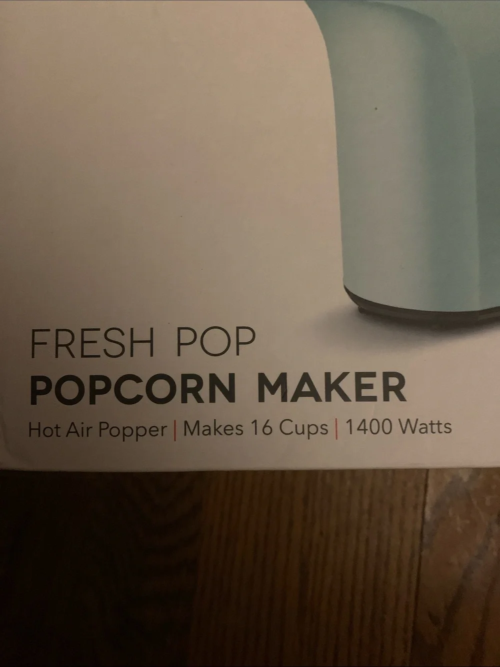 Ash Dash Fresh Pop Popcorn Maker in Light Blue and Clear